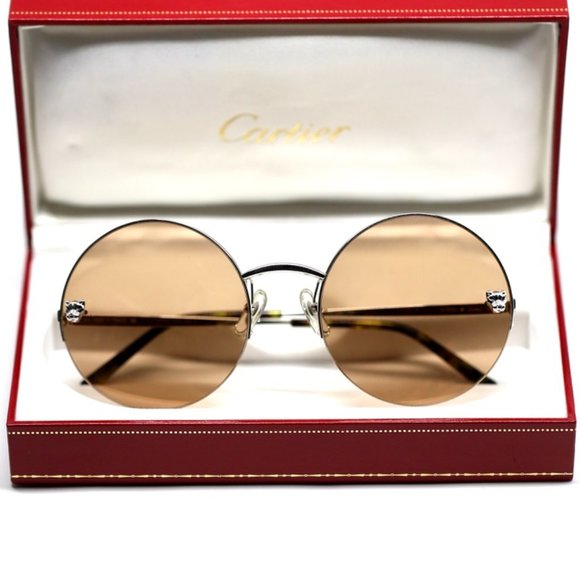 PANTHÈRE DE CARTIER SUNGLASSES BROWNISH PINKISH